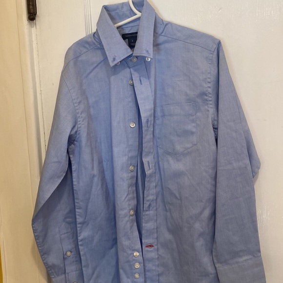 Tommy Hilfiger button up blue shirt boys size 8 - Picture 3 of 5